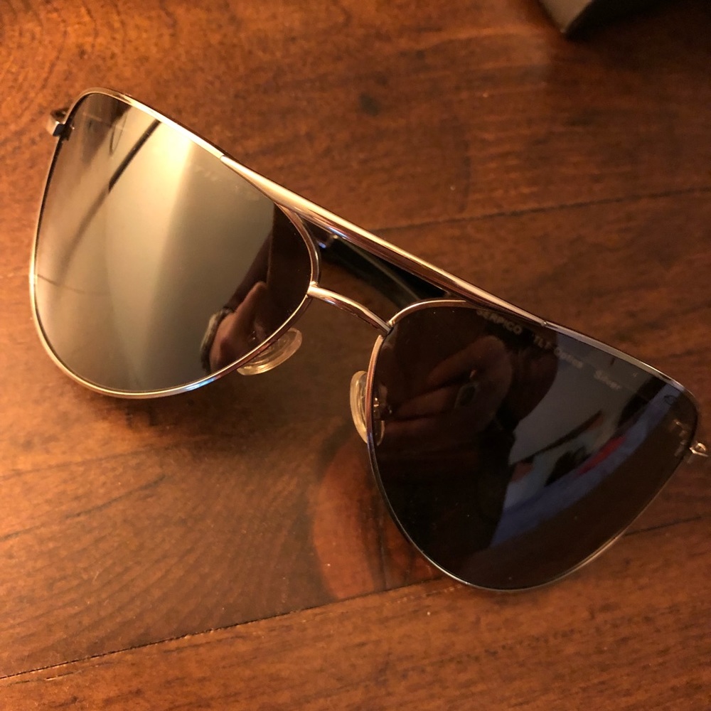 Smith Serpico Silver Aviator Sunglasses